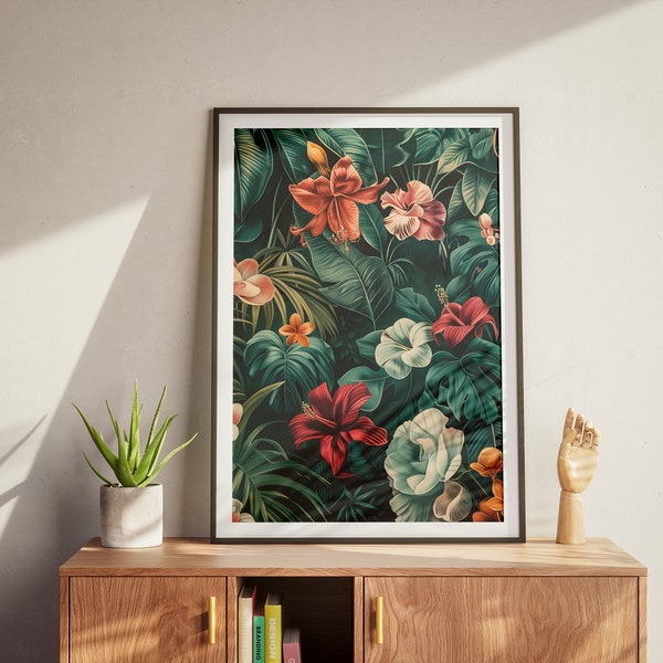 Floral Print | Flower wall | aesthetic Wall Art | Colorful Wall Art | Flowers | DIGITAL DOWNLOAD | PRINTABLE Wall Art