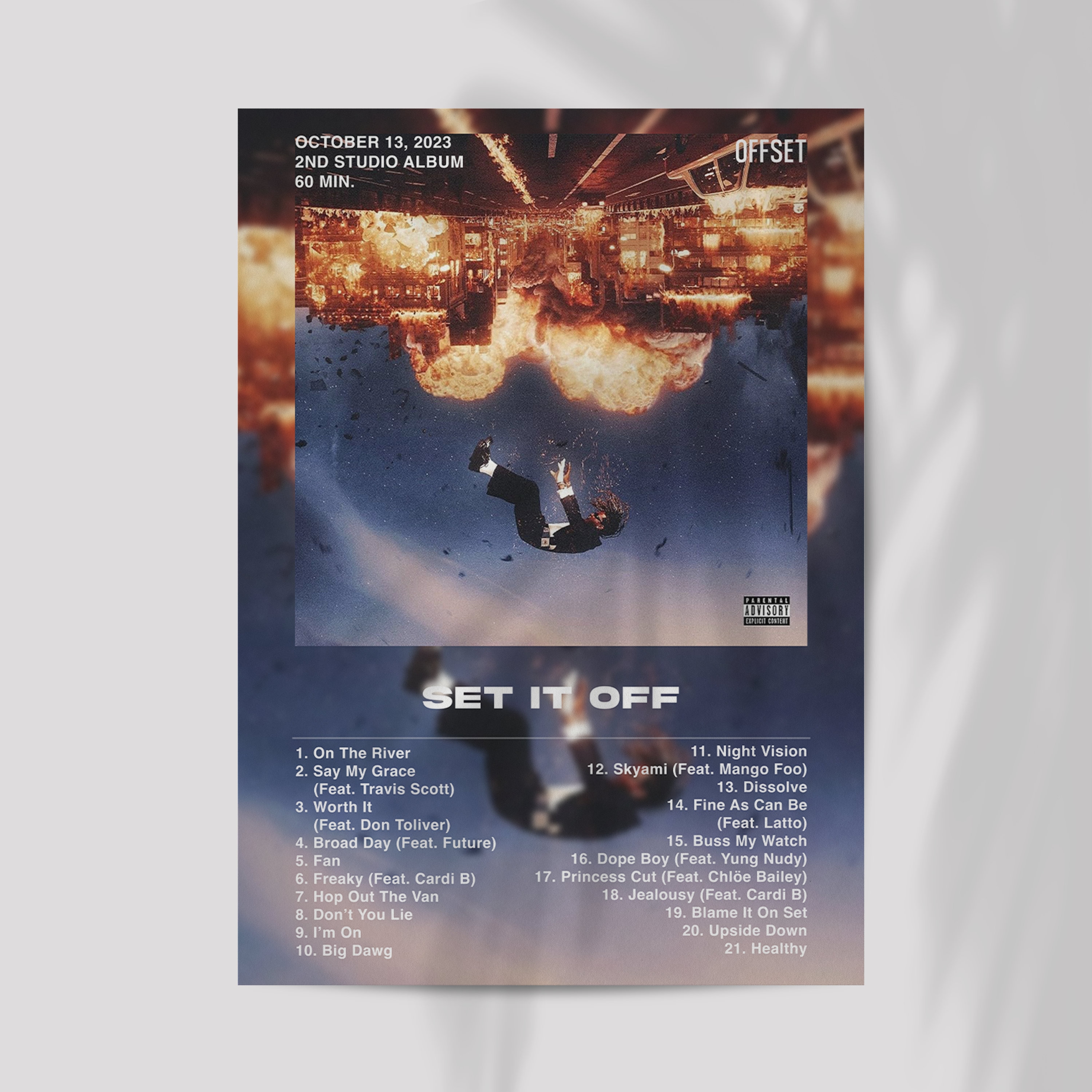 Offset Set It off Album Poster, Offset Solo Album Poster, Album Poster,  Wall Decor, Room Decor, Digital Download 