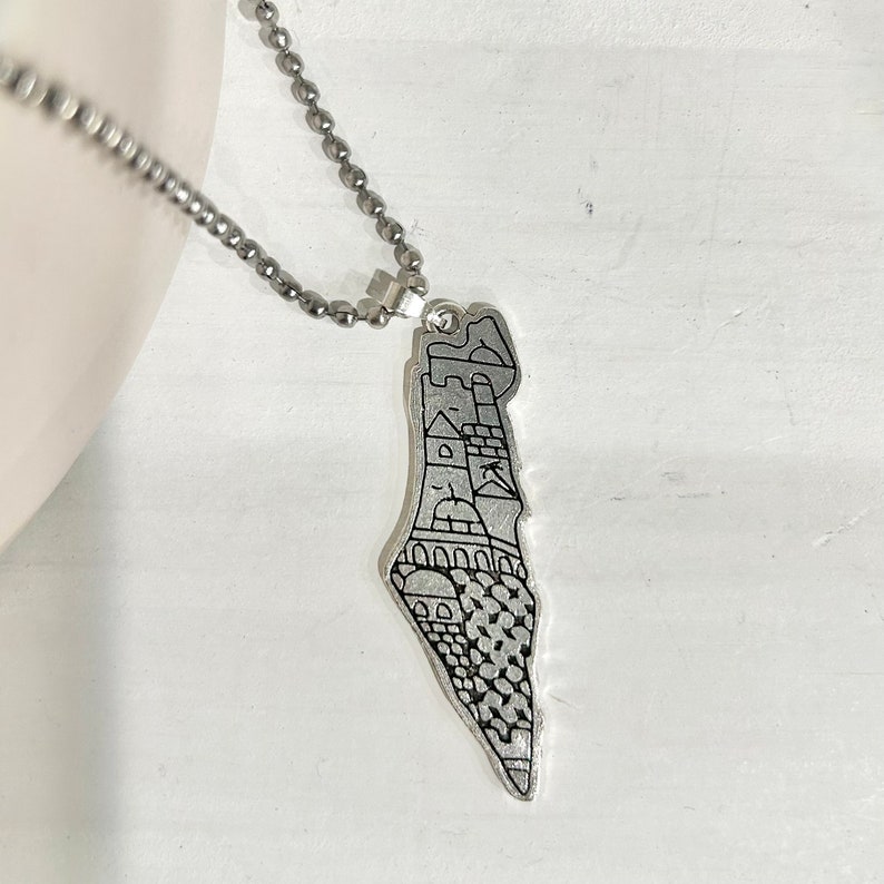 Palestine Necklace Vintage Color Palestinian Accessories Etsy
