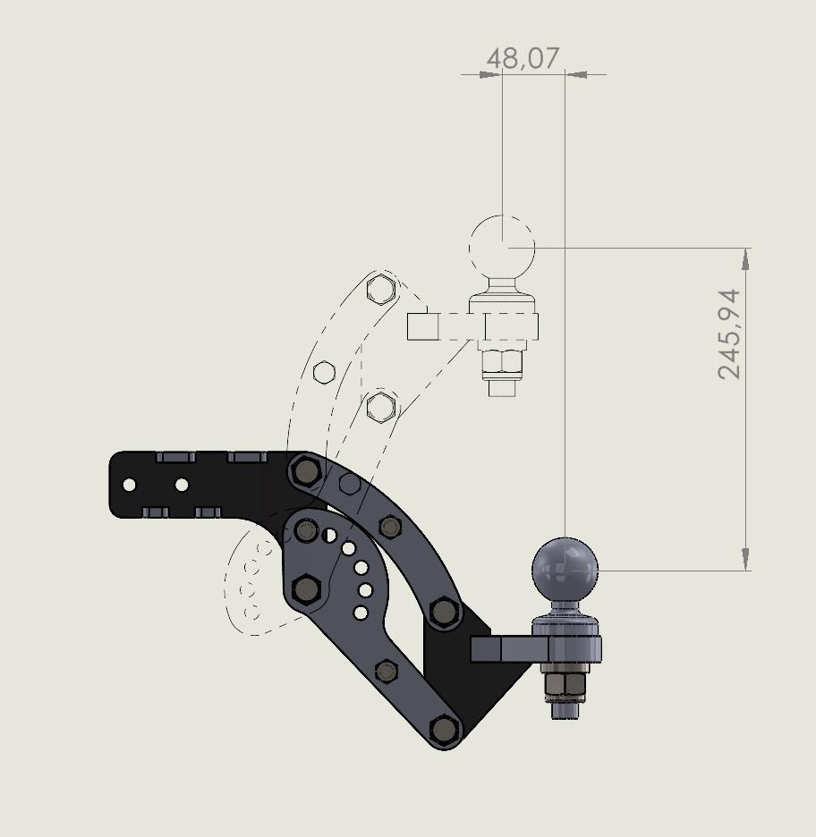 Support réglable pour attelage de remorque : fichiers de conception universels pour la barre de remorquage
