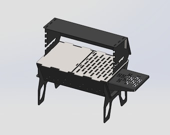 Fire Pit,Fire Pit Collapsible BBQ Barbecue Dxf files for plasma, Grill Fire Pit, Cnc ,Foldable,Plasma,Laser,Portable,Dxf,Svg, For Camping