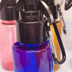 Mister Bottle w/Carabiner Clip~Several Color Choices. Fine Mist Spray, Perfext for Jumping Spiders