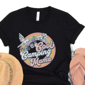 Cool Camping Mama Shirt, Camping Mama Shirt, Camping Shirt, Camping Gift, Nature Lover Gift, Retro Camping Shirt, Rerto Gift