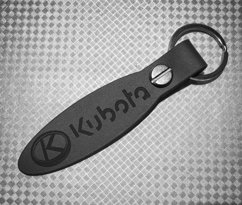 Kubota Black Leather Keyring Keychain Tractor Lawn Mower Ride Etsy UK