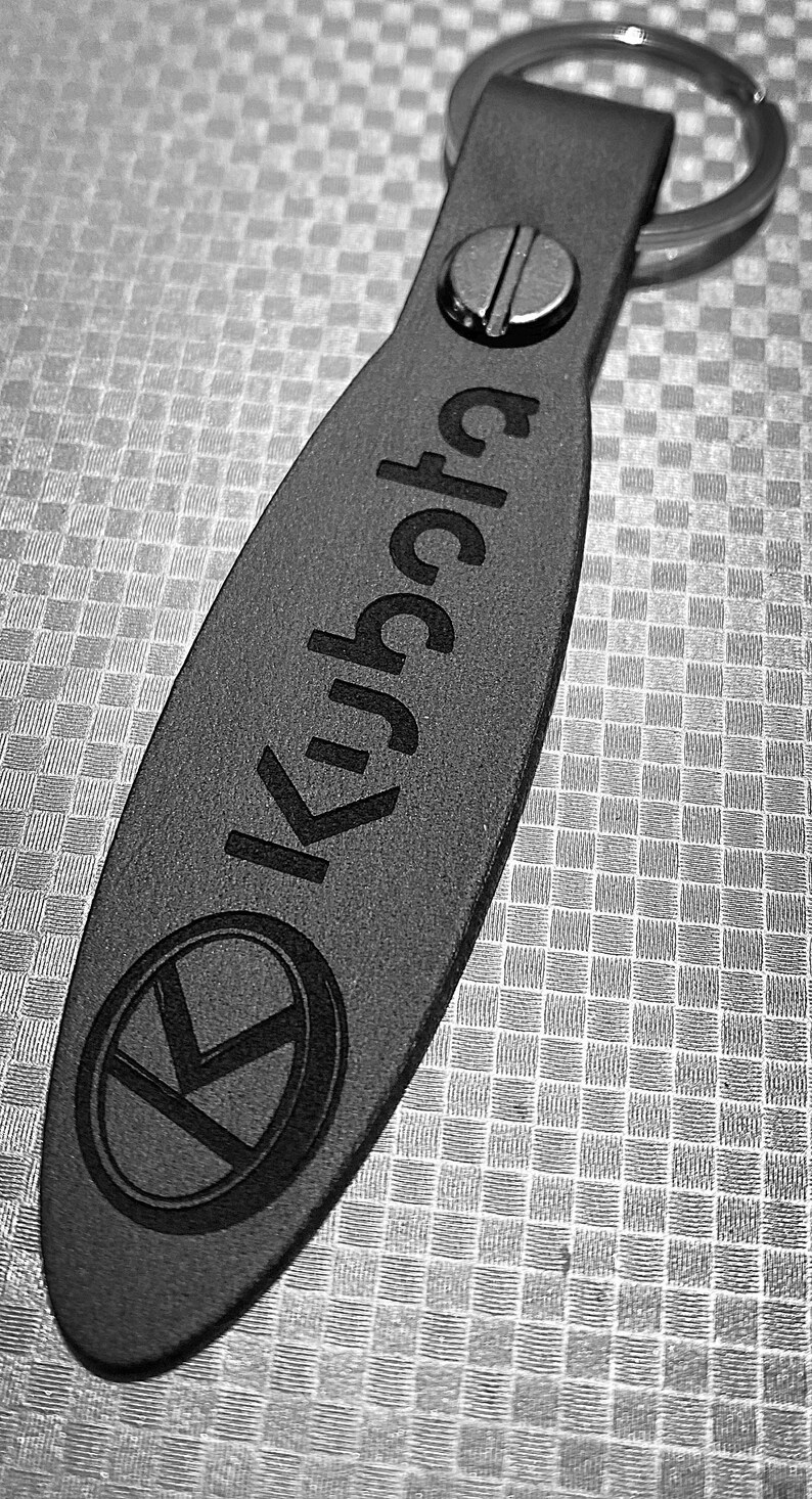 Kubota Black Leather Keyring Keychain Tractor Lawn Mower Ride Etsy UK