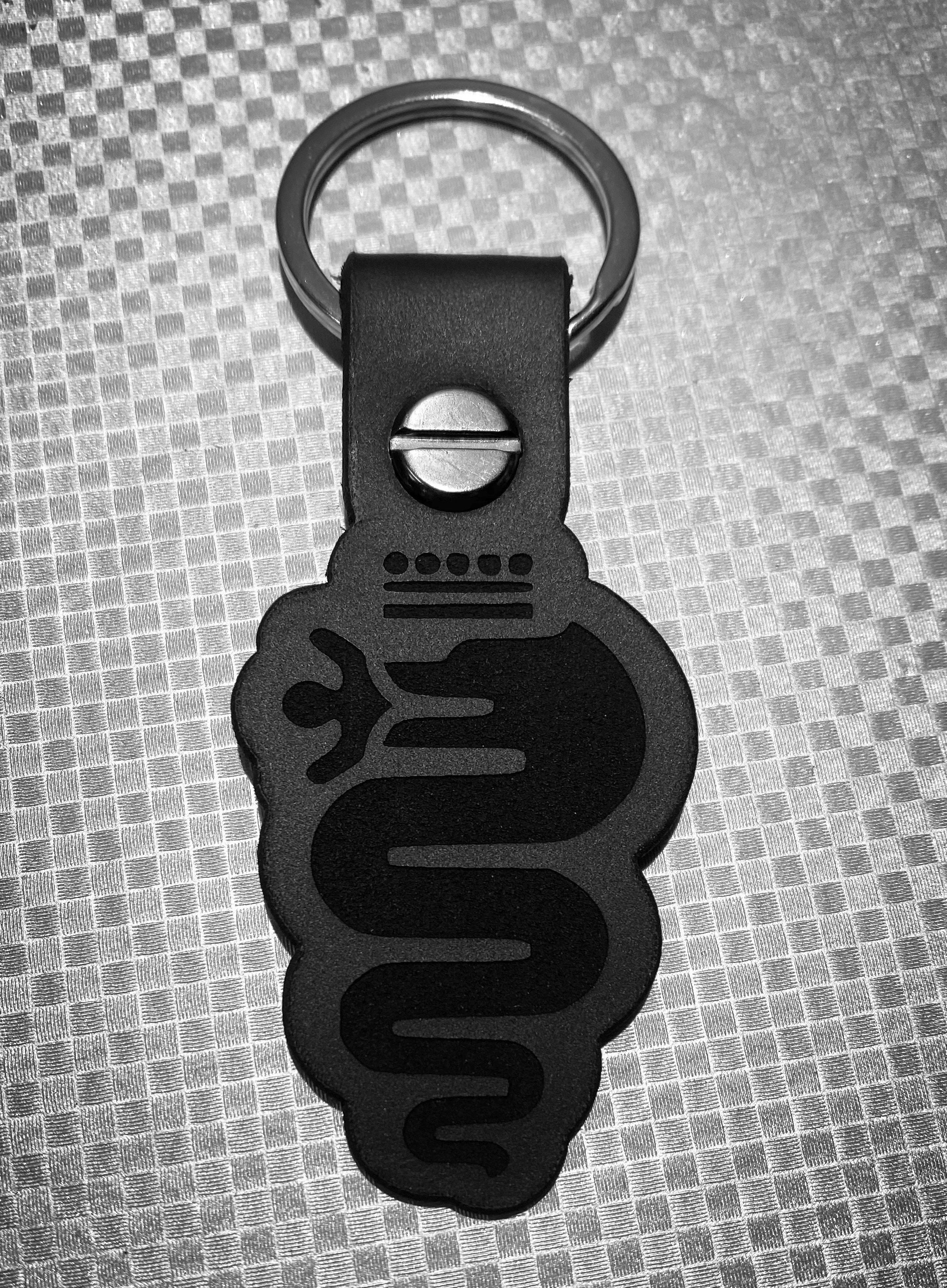 BigGooseApparel Snake Black Leather Keyring Keychain 124 145 156 159 Spider GTA GTV Brera Custom Made
