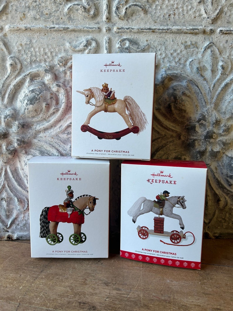 Vintage Hallmark Keepsake pony for Christmas Entire Collection From 1998 to 2023, 26 Piece