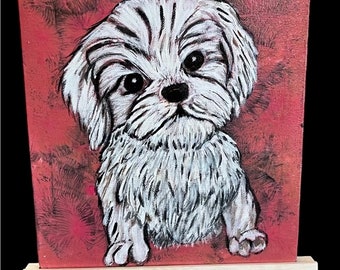 8x10 Painting Wall Decor Dog Painting