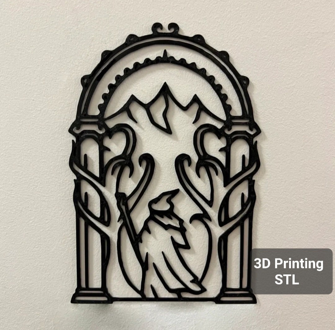 Doors of Durin STL hobbit Etsy
