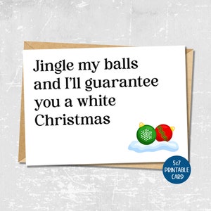 Lustige Weihnachtskarte für Sie, Freche Karten für Freundin, Sexy Weihnachtskarte für Frau, Freches Geschenk für Sie, Dirty Xmas Card, Printable