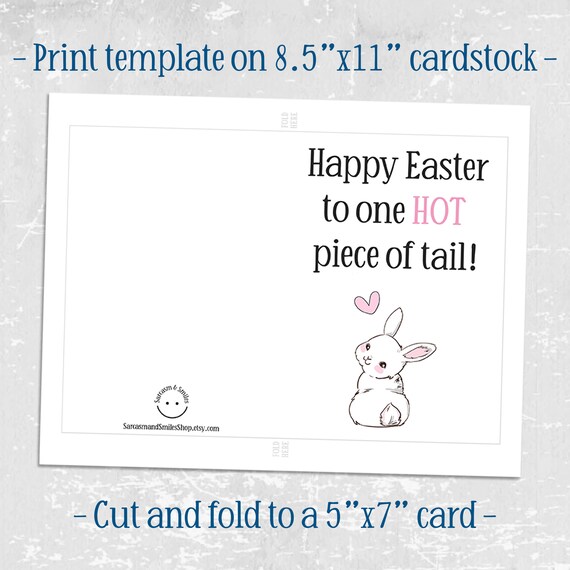 Funny Easter Card Happy Easter to One Hot Piece of Tail 