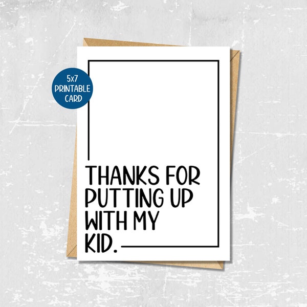 Grappige leraar waardering week afdrukbare kaart, eindejaarsleraar cadeau, leraar bedankkaart, sarcastische wenskaart voor leraar