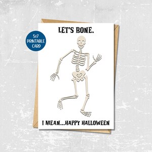 Divertente biglietto di auguri di Halloween per il marito, biglietto di auguri stampabile di Halloween per la moglie, biglietto sarcastico per il fidanzato, biglietto malizioso per la fidanzata