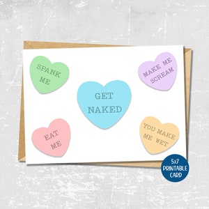 Adult Valentine card for him, Funny Valentine&#39;s Day card for husband, Naughty Valentines Day card for Boyfriend, Sexy Valentine gift for him