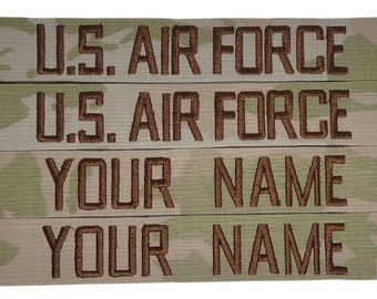 4 Pc OCP Custom Name & Air Force Tape Set(Sew On or Hook)