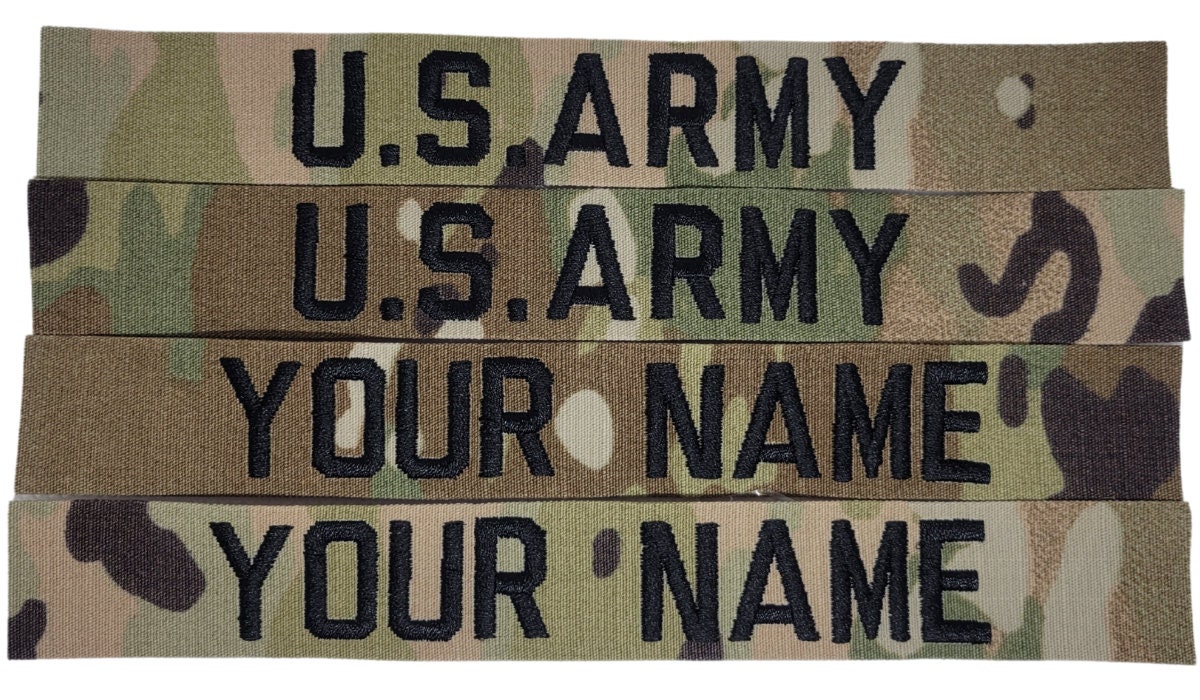 4 Pc OCP Custom Name & Army Tape Set(Sew On or Hook)