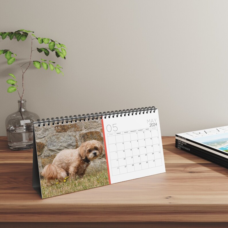 2024 Pooping Pooches Pooping Dogs 2024 Desk Calendar White Etsy