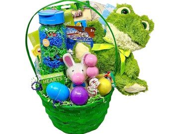 Green Frog Prefilled Easter Basket