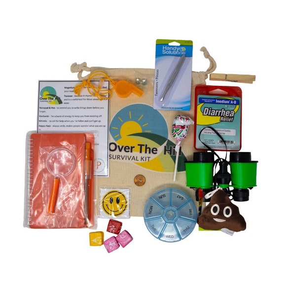 Over The Hill Funny Survival Kit Gag Gifts