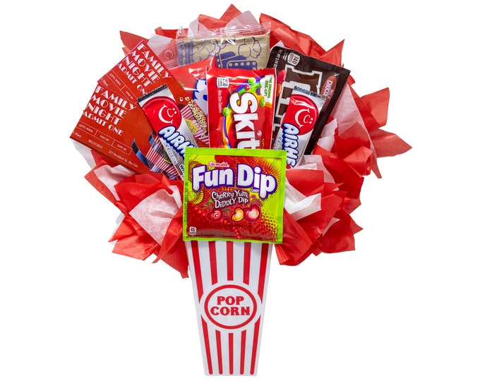 Popcorn and Candy Kinda Movie Night Bouquet