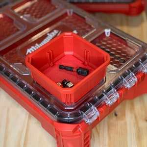 PacMag - A Milwaukee Packout Magnetic Bin Kit Converts 4 Bins into Magnetic Parts Trays, Made in Texas