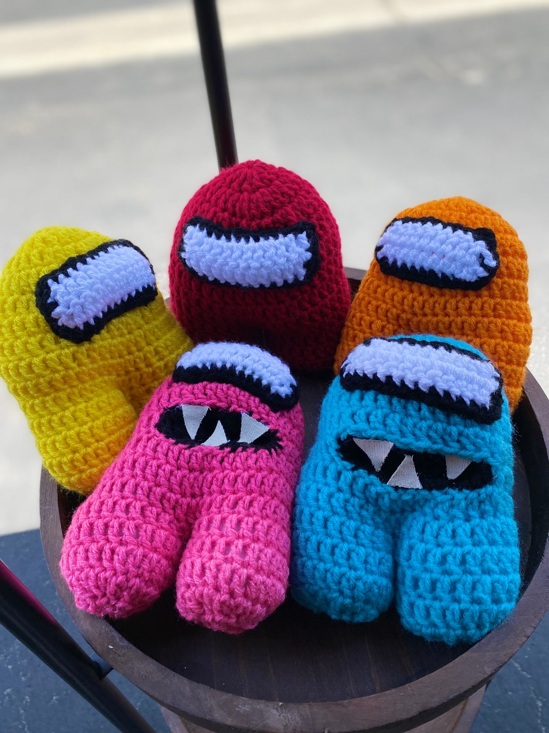 Among Us Mini Crochet Plushies Handmade Etsy