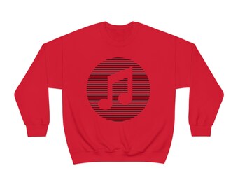 Sweat-shirt ras du cou note de musique, sweat-shirt sur le thème de la musique, chemise de musique, sweat-shirt pour mélomanes