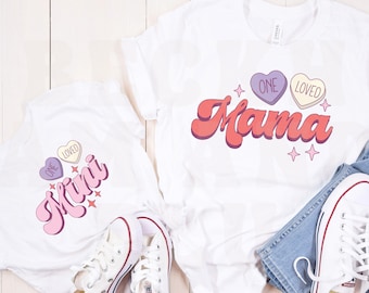 Retro Mama and Mini Valentines PNG Sublimation (Digital Download)
