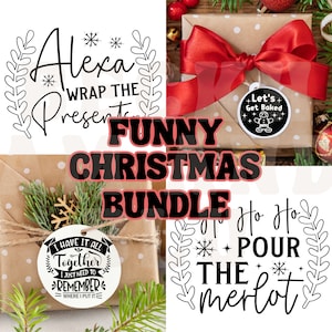 Funny Christmas Ornaments Bundle SVG, Adult Ornament SVG, Funny Ornament Svg Bundle, Funny Christmas Gift Tags SVG
