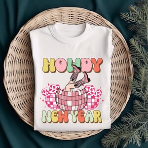 Howdy New Year PNG Bundle, Retro New Years PNG Sublimation Designs, New Years PNG, Retro Cowgirl png