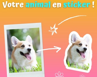 Stickers personnalisés de votre animal | Autocollants de votre chien, chat, lapin, hamster | Service Rapide & de Qualité | Livraison France