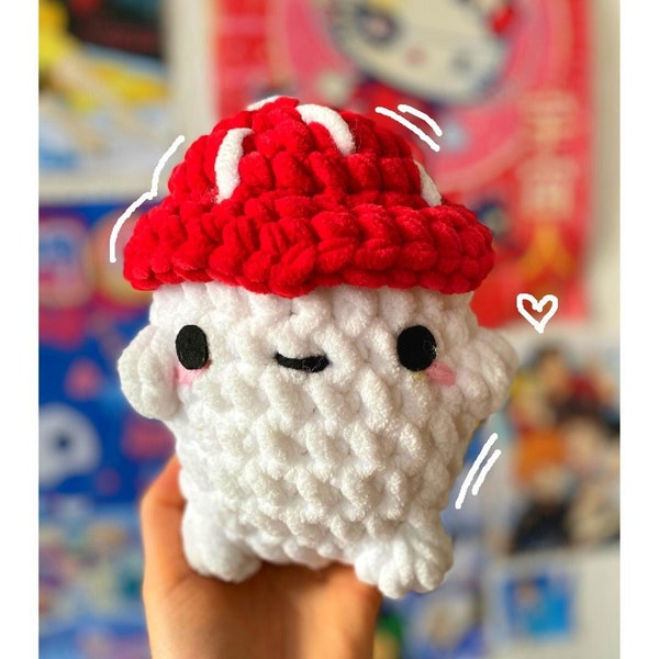 gehäkelter Pilz Boi | Amigurumi | Häkeln | gehäkelte Tiere | süßer kawaii Pilz | Fliegenpilz | Plüschtier | Kuscheltier | handgefertigt