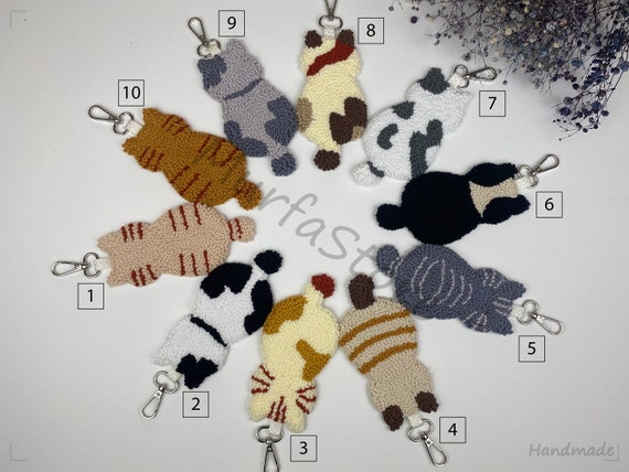 Cat punch keychain sale
