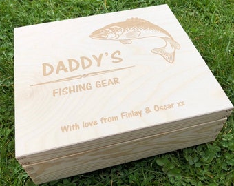 Personalised fishing storage 9 compartment box