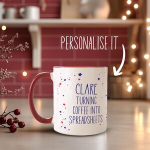 Custom Coworkers Mug, Colourful Personalized Gift for Colleagues, Tea Cup, Coworkers Gift, Office Humour, Two Tone Ceramic Coffee Cup 11oz