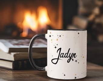Tazza divertente personalizzata per uomo, tazza da caffè personalizzata da 11 once, tazza in ceramica bicolore