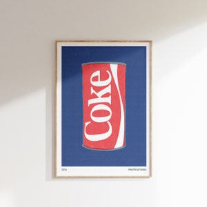 Coke Coca-Cola Vintage Soda Can Poster • Retro Kitchen Wall Art Print • Sizes 5x7&quot; - 12x18″