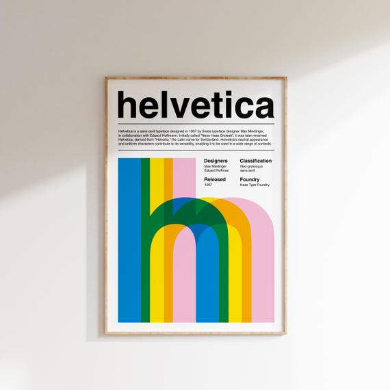 Helvetica Font Poster • Minimalist Typeface Art Print - Etsy