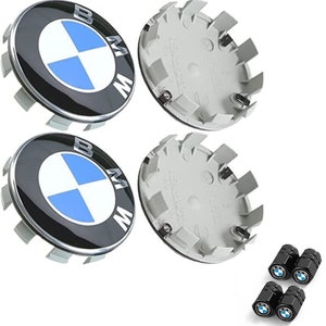 Cache-moyeu avec anneau bleu (BMW i) pour jantes alliage BMW i3 et i8