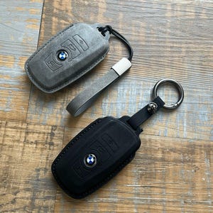 BMW Key Fob Cover Case Keychain, Leather Key Shell Cover Holder for BMW 1 3 5 7 Series 530 F48 X1 X2 X3 X4 X5 X6