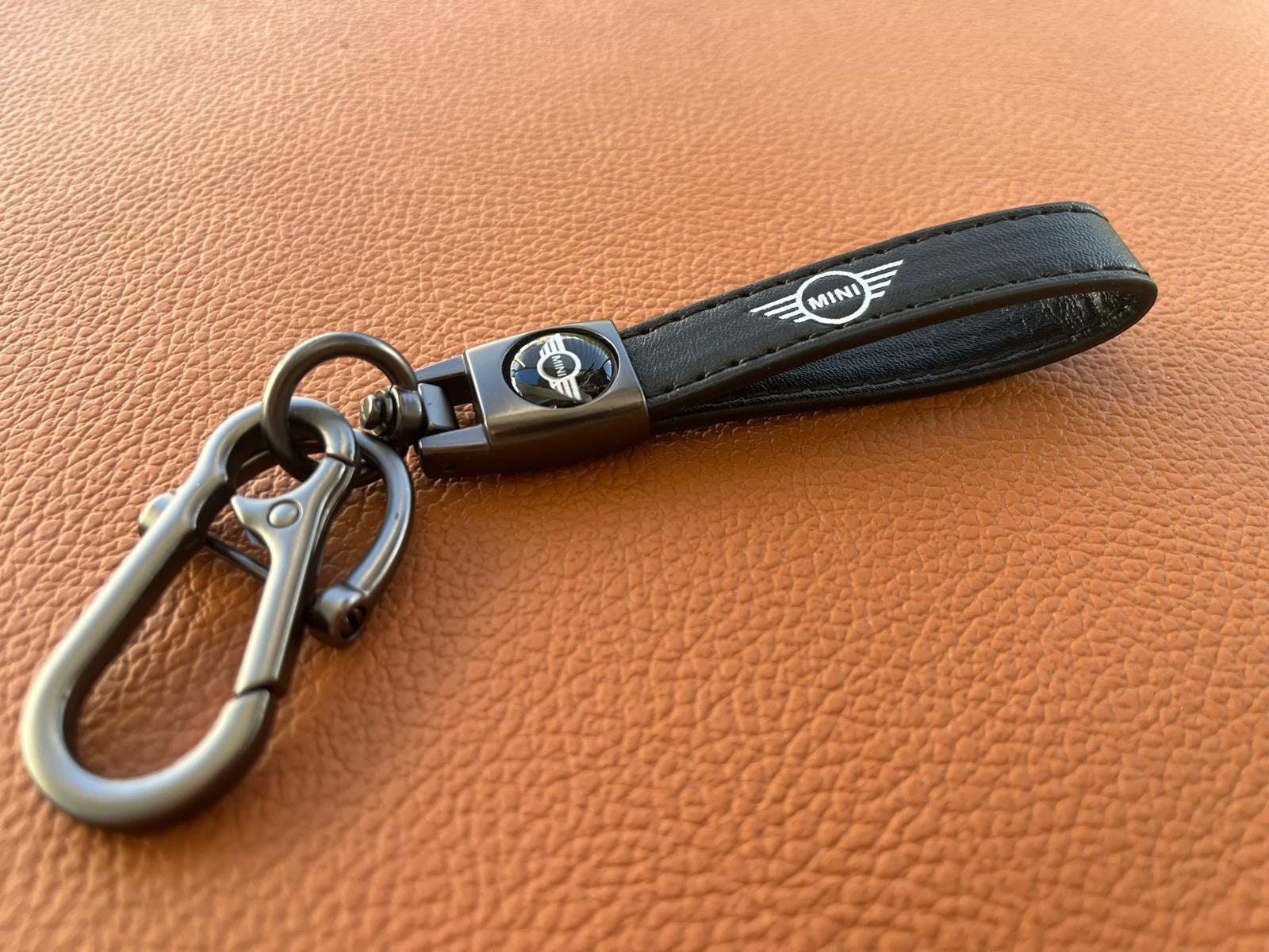 Mini cooper leather key ring deals