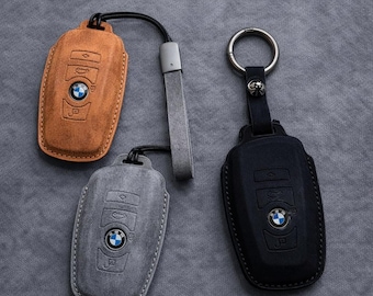 BMW Key Fob Cover Case Keychain, Leather Key Shell Cover Holder for BMW 1 3 5 7 Series 530 F48 X1 X2 X3 X4 X5 X6