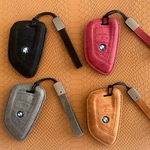 Bmw  key fob cover , BMW G20 ET G21 / en cuir alcantara, BMW Key Pouch