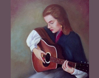 Woman and Guitar 8x10