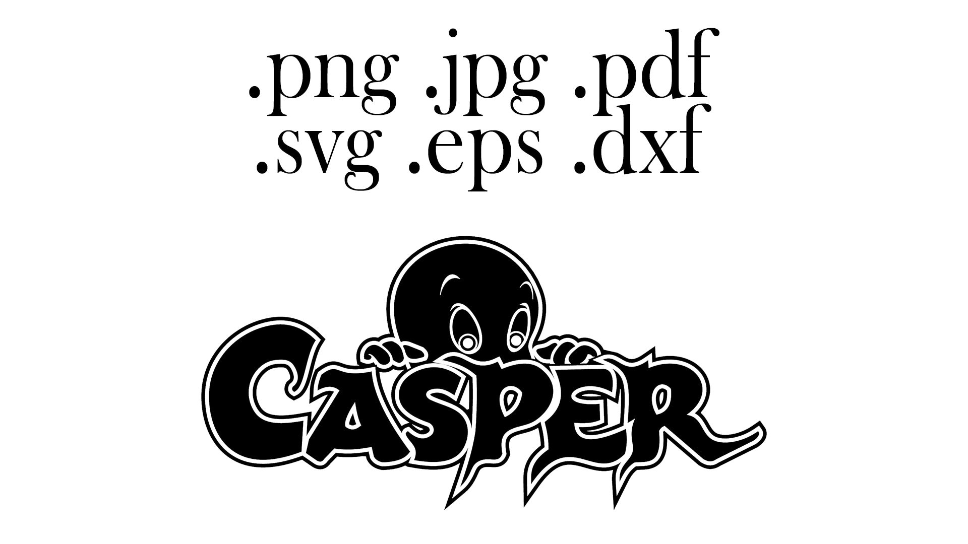Casper the Friendly Ghost .zip Files Bundle .svg .eps .dxf Etsy