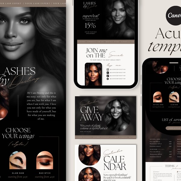 Square Booking Site Template Etsy Canada