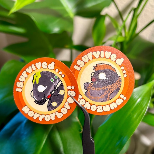 King Salmonid Survivor Badge | Salmon Run | Cohozuna | Horrorboros | Splatoon Sticker