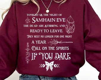 Samhain Eve Sweatshirt, Pagan Witch Apparel