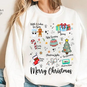 Retro Christmas Sweatshirt, christmas vibes, 1970s christmas, christmas pajamas, retro christmas stockings, retro christmas pattern
