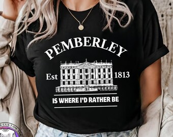 Pemberley-sweater, literair shirt Pride and Prejudice, cadeau boekenliefhebber